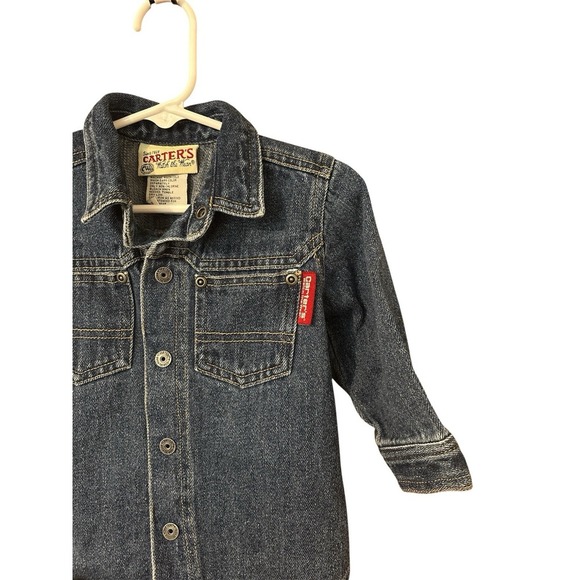 Carters Watch The Wear Vintage 12 Months Baby Jean Jacket - Picture 2 of 4
